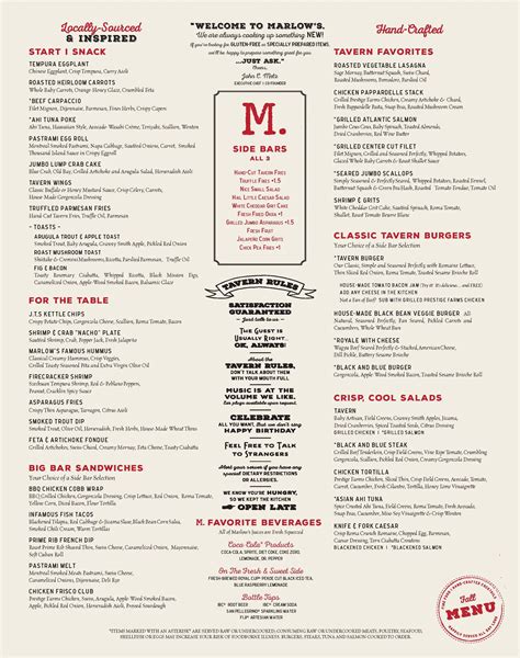 marlow's tavern|marlows tavern menu with prices.